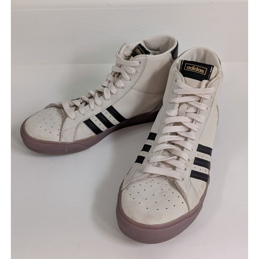 Adidas Basket Profi Chalk White Men's Retro Leather High Tops Size 9 FX0350